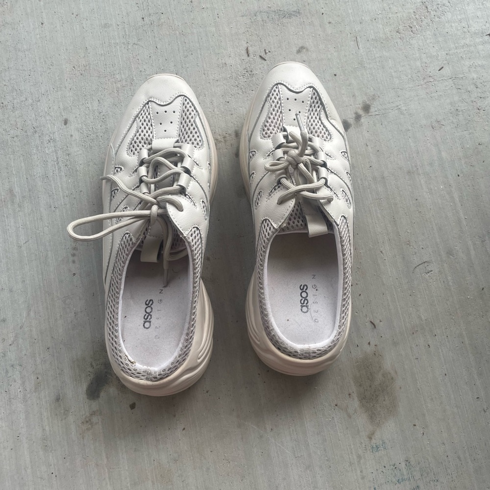 ASOS DESIGN Dava chunky mule sneakers in taupe